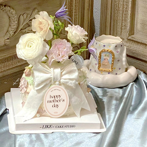 Tarjeta acrílica ovalada con diseño de miel y dulzura para decoración de pasteles del Día de la Madre - Product Image 1