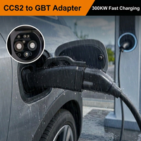 Adaptateur DC CCS2 vers GBT étanche IP55 300 kW, connecteur de station de charge rapide pour véhicules électriques haute puissance pour utilisation en extérieur