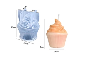 Molde de silicona para queso de Hamburgo, moldes de resina Flexible para pasteles, Fondant, decoración del hogar, lindo Cupcake, helado, vela perfumada, molde - Product Image 3