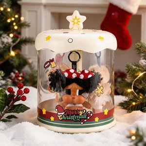 Boîte de rangement rotative pour poupées de Noël, empilable, transparente, anti-poussière, pour jouets en peluche et <span class=keywords><strong>porte</strong></span>-<span class=keywords><strong>clés</strong></span>, cadeau de Noël - Product Image 1