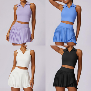 Débardeur Polo <span class=keywords><strong>Sans</strong></span> Manches <span class=keywords><strong>Sans</strong></span> Coutures pour <span class=keywords><strong>Femme</strong></span> – Qualité Supérieure, Sexy, Respirant, Décontracté, Ajusté, Idéal Fitness et Yoga - Product Image 2