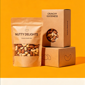 Nouvelles conceptions d'emballages pour amandes et noix de 250 g, boîtes et sachets avec fenêtre transparente - Product Image 1