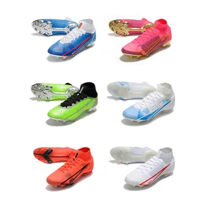 Botas de fútbol de tobillo alto para hombre, zapatos de fútbol de punto, cr7, chuteiras, fútbol, novedad, venta al por mayor