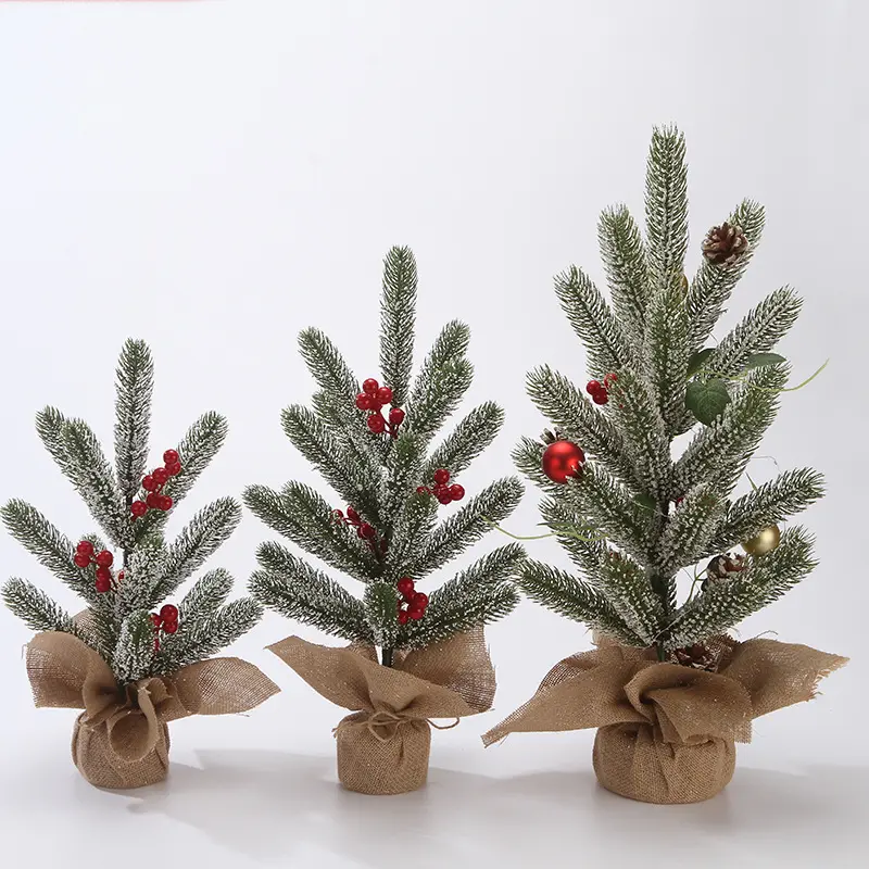 40cm/50cm/60cm árbol de Navidad de plástico diseño de escena decoración Pino aguja árbol de Navidad proveedor