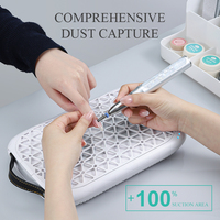 AMDMG 12000RPM Aspirateur à poussière pour ongles rechargeable professionnel à double ventilateur pour salon de manucure