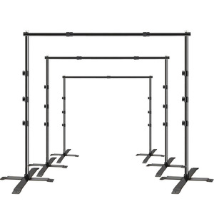 Support de fond de studio photo télescopique avec barre transversale, support de toile de fond réglable pour photographie, support de bannière - Product Image 1