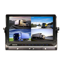10 4 CH Quad Truck Monitor con DVR incorporado, soporte 720P, 1080P AHD CVBS Cámara Híbrida