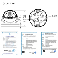 Cámara de Seguridad IP Panorámica de 180 Grados con Molde Privado NDAA 4K, Audio Bidireccional, Totalmente Metálica, IP67, 8MP, Doble Lente, POE, Cámara de Red IP