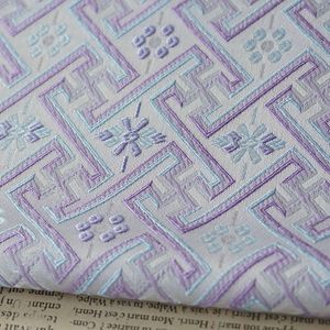 Nuevo estilo imitación Zhuang <span class=keywords><strong>brocado</strong></span> azul púrpura estampado Jacquard tela para <span class=keywords><strong>chaleco</strong></span> Tang traje joyero Color tejido tela - Product Image 3