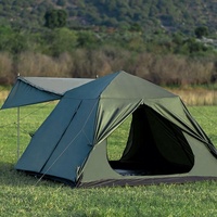 Tente de tourisme de montagne ultralégère, tente pop-up automatique à trois secondes d'entraînement tente familiale camping extérieur étanche pour les voyages