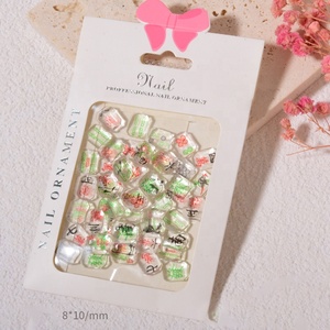 Paso Sico 50 pièces/sac <span class=keywords><strong>2022</strong></span> <span class=keywords><strong>nouvel</strong></span> <span class=keywords><strong>an</strong></span> chinois riche jeu Mahjong manucure accessoires dos plat résine Nail Art décoration bricolage - Product Image 5