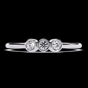 SHREERAJ Anillo de Compromiso de Oro de 14K y 18K con Tres Diamantes Naturales, Corte Brillante, Certificado IGI, Joyería Fina para Mujer - Product Image 2