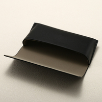 Étui à lunettes Huicheng Modèle 73, collection luxe noire, en cuir semi-rigide, design simple, personnalisable avec logo, pour lunettes de soleil