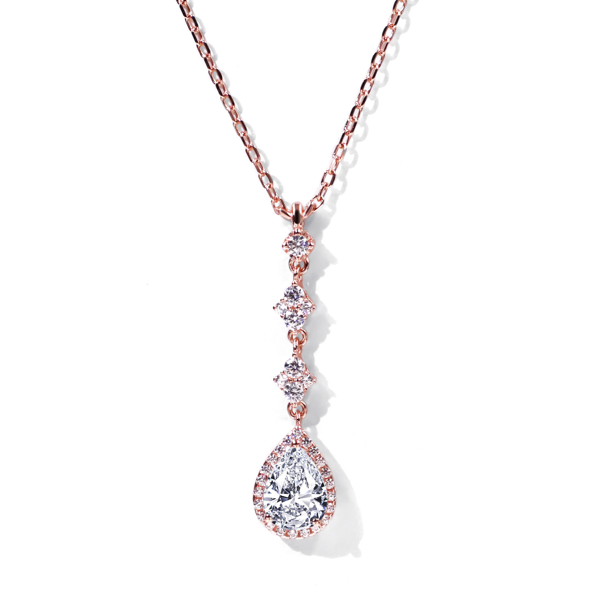 หินหลักสีขาว ชุบโรสโกลด์