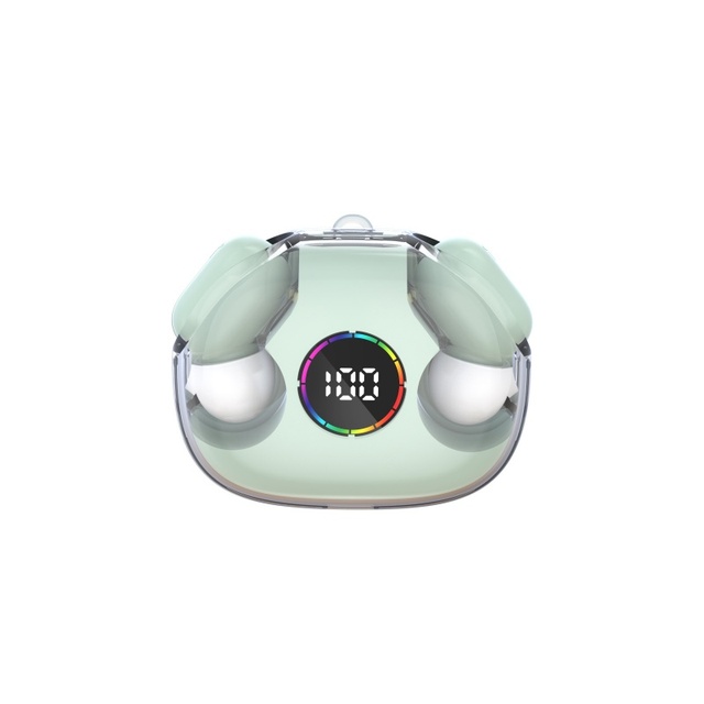 New High Quality Digital Display Earphones Wireless Earbuds TWS In-ear Ultra-long-lasting Translucent Capsule Earphone