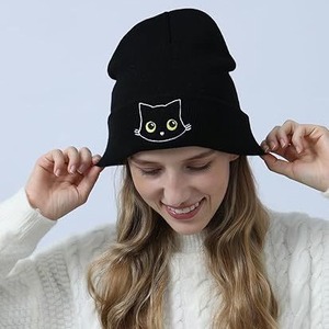 <span class=keywords><strong>Chat</strong></span> mignon brodé imperméable tricoté chapeau extérieur chaud bonnets casquette Street Style Penny casquette avec <span class=keywords><strong>chat</strong></span> sur la tête <span class=keywords><strong>Image</strong></span> - Product Image 5