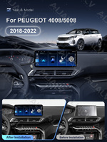 Cadre de montage de tableau de bord pour autoradio Android 12,3 pouces pour PEUGEOT 4008/5008 2018-2022, compatible LHD et RHD