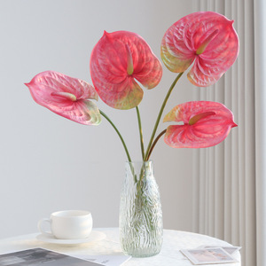 Flores Artificiales de Anturio, Grandes, de Seda, Alta Simulación, Decoración para Bodas y Hogar - Product Image 4