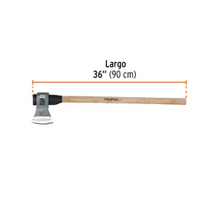 Hache de travail pleine longueur BOX 2, 3 lb, manche en bois, 36', TRUPER - Product Image 3