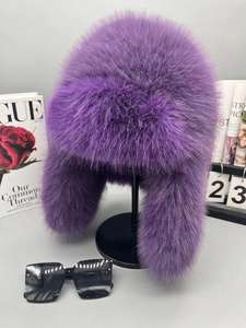Chapeau d'hiver en fourrure de lapin avec cache-oreilles en peluche, chaud et résistant au froid, pour le ski - Product Image 5