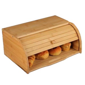 Japanese Style Multi Layer Bamboo Bread Box Rectangle Multifunctional Storage Box For <b>Kitchen</b> Household Use - Product Image 4
