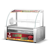 Gril à Rouleaux à Hot-Dogs Commercial Certifié CE, Machine à Hot-Dogs Efficace