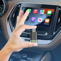 Mini adaptateur sans fil 2 en 1 Carplay AI Box, prise en charge d'Android Auto, navigation, musique, appels téléphoniques, lumière LED, WiFi6, Bluetooth 5.4