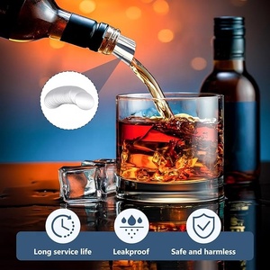 Disque verseur de <span class=keywords><strong>vin</strong></span> flexible anti-goutte, accessoires de bar à domicile pour bouteilles de <span class=keywords><strong>vin</strong></span>, argenté - Product Image 3
