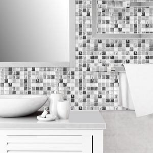 Coloré marbre mosaïque auto-adhésif 3D dosseret carré autocollant carreaux bricolage carreaux de vinyle pour la décoration intérieure - Product Image 6