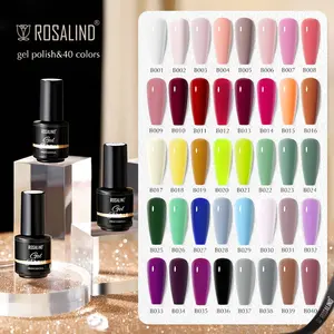 Rosalind Produk Perlengkapan Seni Kuku Label Pribadi Kustom Gel Pernis Kuku Gel Warna-warni Pernis Kuku Oem Rendam Uv Led Semir Gel