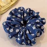 Élastiques à cheveux en tissu haut de gamme, élégants et de grande taille, avec motif ajouré et franges, accessoire de coiffure tendance pour femme
