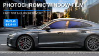 Film Kaca Mobil Adaptif Cahaya Langsung dari Pabrik 2mil Fotokromik Self-Tinting VLT 70%-25% 100% UV Block Tint Grosir