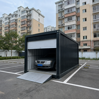 Garage préfabriqué en conteneur, abri de stockage en acier, maison modulaire en conteneur en kit, abri de voiture ouvert pour entrepôt et atelier