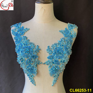 Lisami moda lüks kristal el yapımı beaned rhinestone gelinlik elbise aksesuar ve çiçek yama - Product Image 2