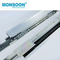 Cuisine ascenseur automatique vers le bas deux voies synchrone extensible télescopique canal roulement à billes fermeture douce Table à manger toboggan