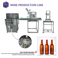 Machine de remplissage, de bouchage et d'étiquetage de vin, haute productivité, ligne automatique compacte de comptoir, structure en acier inoxydable pour flacons en verre