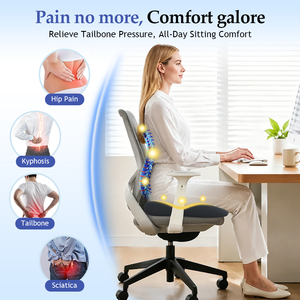 Office <b>Chair</b> Cushion, Car Seat Cushion, Memory Foam Coccyx Cushion <b>Pads</b> for Tailbone Pain,Ergonomic Memory Foam Seat Cushion - Product Image 4