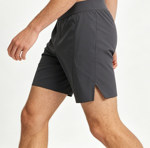 Custom <strong>Men's</strong> Athletic <strong>Shorts</strong> Elastic Waist Quick Dry Moisture Wicking High Stretch Lightweight Breathable Side Slit Seam Panel - Product Image 2