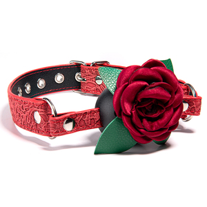 सेक्स टॉय चमड़े का बेल्ट बंधन लॉक सॉफ्ट सिलिकॉन बॉल गैग मुंह गैग - Product Image 1