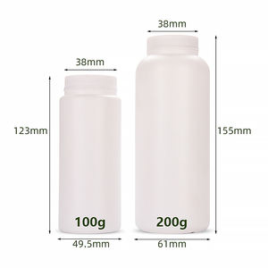 Bouteille de poudre de toner 50g 100g 200g Bouteille de poudre de talc de forme carrée ronde en PE avec couvercle tamis Vente en gros - Product Image 5
