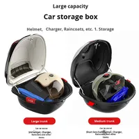 Boîte arrière de moto 33L en plastique imperméable, durable, épaissie, anti-vibrations, accessoires de rangement