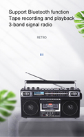 Doolvofull — lecteur et enregistreur Audio stéréo Portable, avec prise Aux, haut-parleurs intégrés, Radio AM/FM