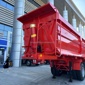 Nouvelle remorque à <span class=keywords><strong>benne</strong></span> <span class=keywords><strong>basculante</strong></span> arrière à 3 essieux de 60 tonnes de Hongsen et nouvelle semi-remorque inclinable minière - Product Image 4