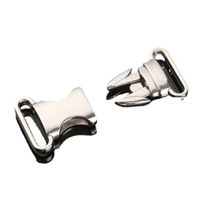 Side Release Buckle Metal Silver Durable For Bags <b>Webbing</b> Quick Release Hardware - Product Image 4