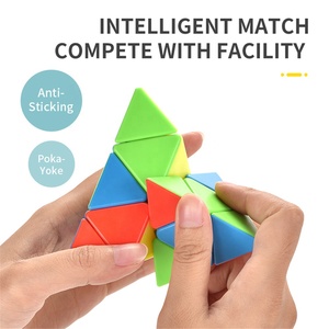 Jouets éducatifs en plastique ABS, 2 pièces, impression de logos personnalisés, Puzzle 3x3x3, plateau à rotation rapide, <span class=keywords><strong>3</strong></span> figurines magiques, <span class=keywords><strong>Cube</strong></span> pour enfants - Product Image 4