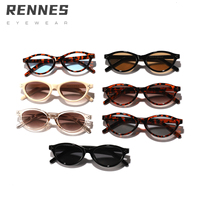 Lunettes de soleil unisexes Rennes de haute qualité, monture ovale cloutée, style décontracté vintage, protection UV400 %, pour adultes
