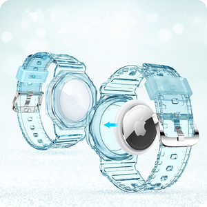 <span class=keywords><strong>Custodia</strong></span> per tracker GPS Anti-smarrimento con braccialetto regolabile per bambini <span class=keywords><strong>Air</strong></span> Tag TPU braccialetto trasparente per <span class=keywords><strong>Apple</strong></span> airtag - Product Image 2