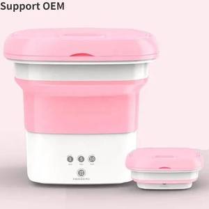 Home Bathroom Travel Ultrasonic Single Tub Mini Portable Underwear Socks <b>Folding</b> <b>Bucket</b> Other Washing Machine - Product Image 1