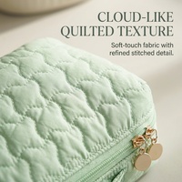 Pochette matelassée personnalisée Royal Fair, pochette de maquillage avec fermeture éclair, sac de rangement cosmétique portable à poignée souple, grand format pour cadeaux