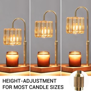 Oem ODM hot-bán hiện đại nóng chảy sáp nến ấm hơn đèn với bộ đếm thời gian lãng mạn người giữ ngọn nến thủy tinh ủ - Product Image 5